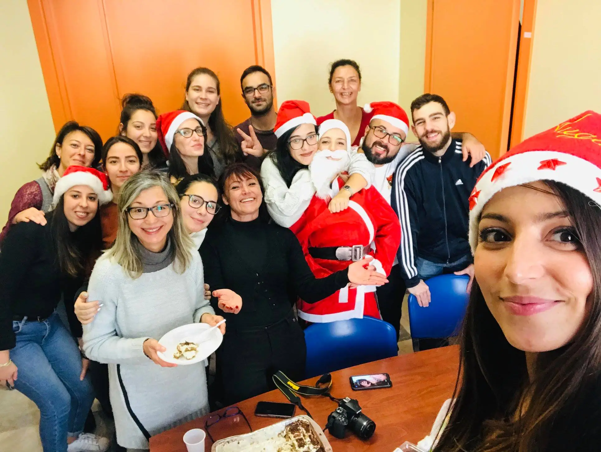 Foto di gruppo a Natale